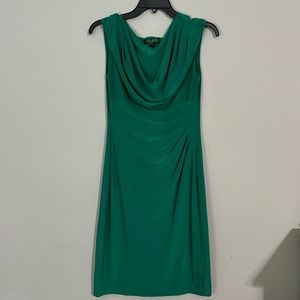 Ralph Lauren green below knee dress size 8